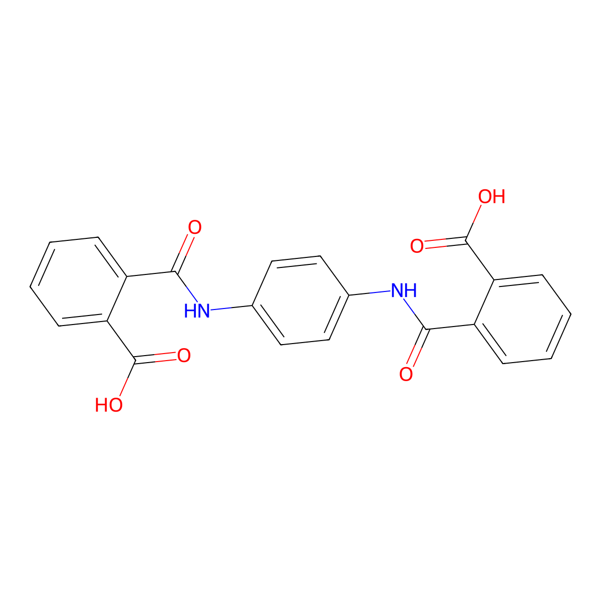 2-((4-((2-Carboxybenzoyl)amino)anilino)carbonyl)benzoic acid molecular structure, CAS 7084-12-0