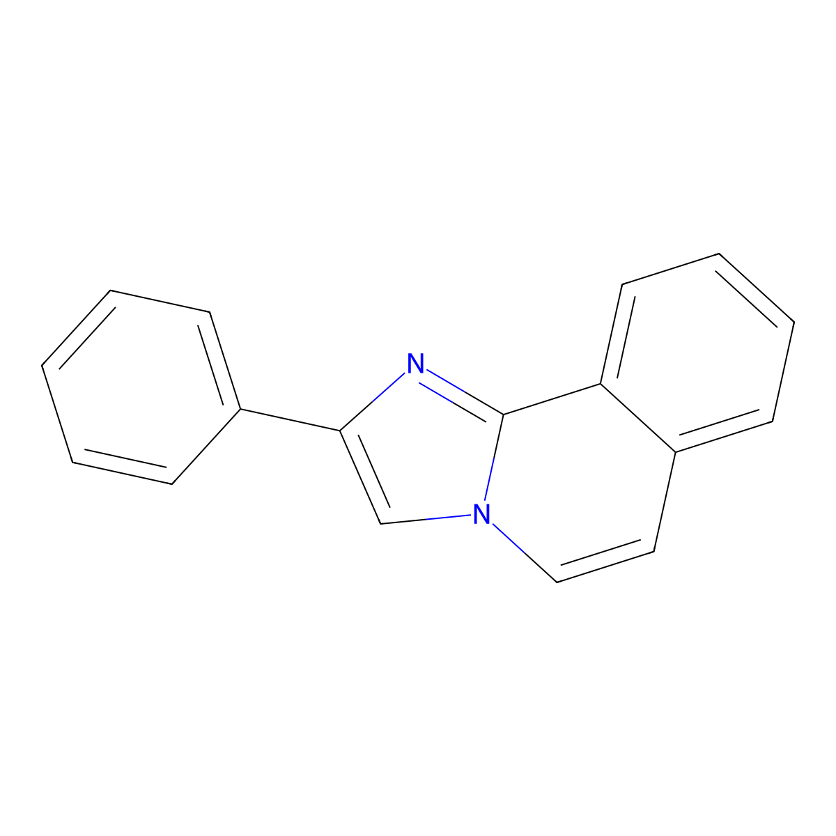 Imidazo(2,1-a)isoquinoline, 2-phenyl- molecular structure, CAS 70845-68-0