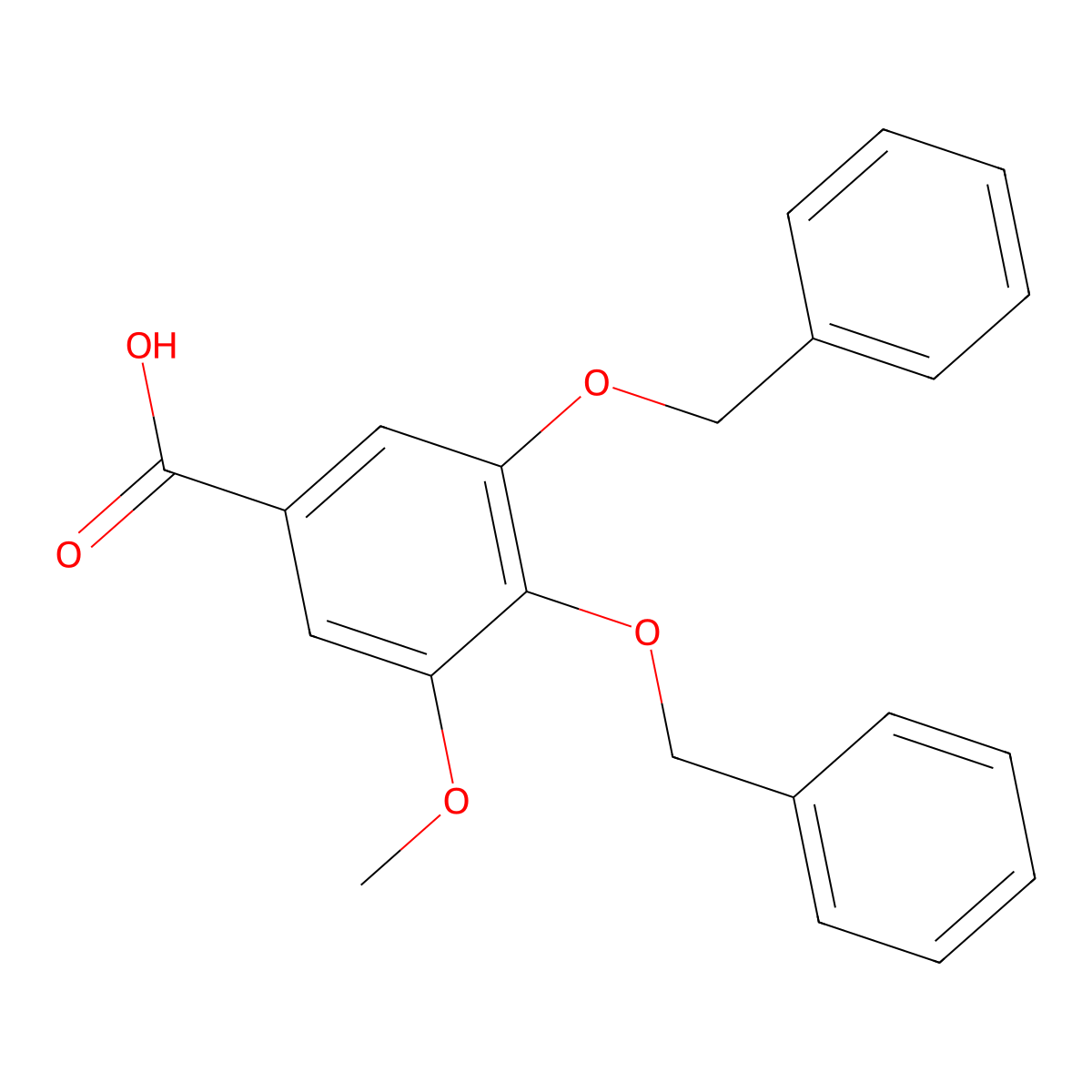 3,4-Bis(benzyloxy)-5-methoxybenzoic acid molecular structure, CAS 70845-73-7