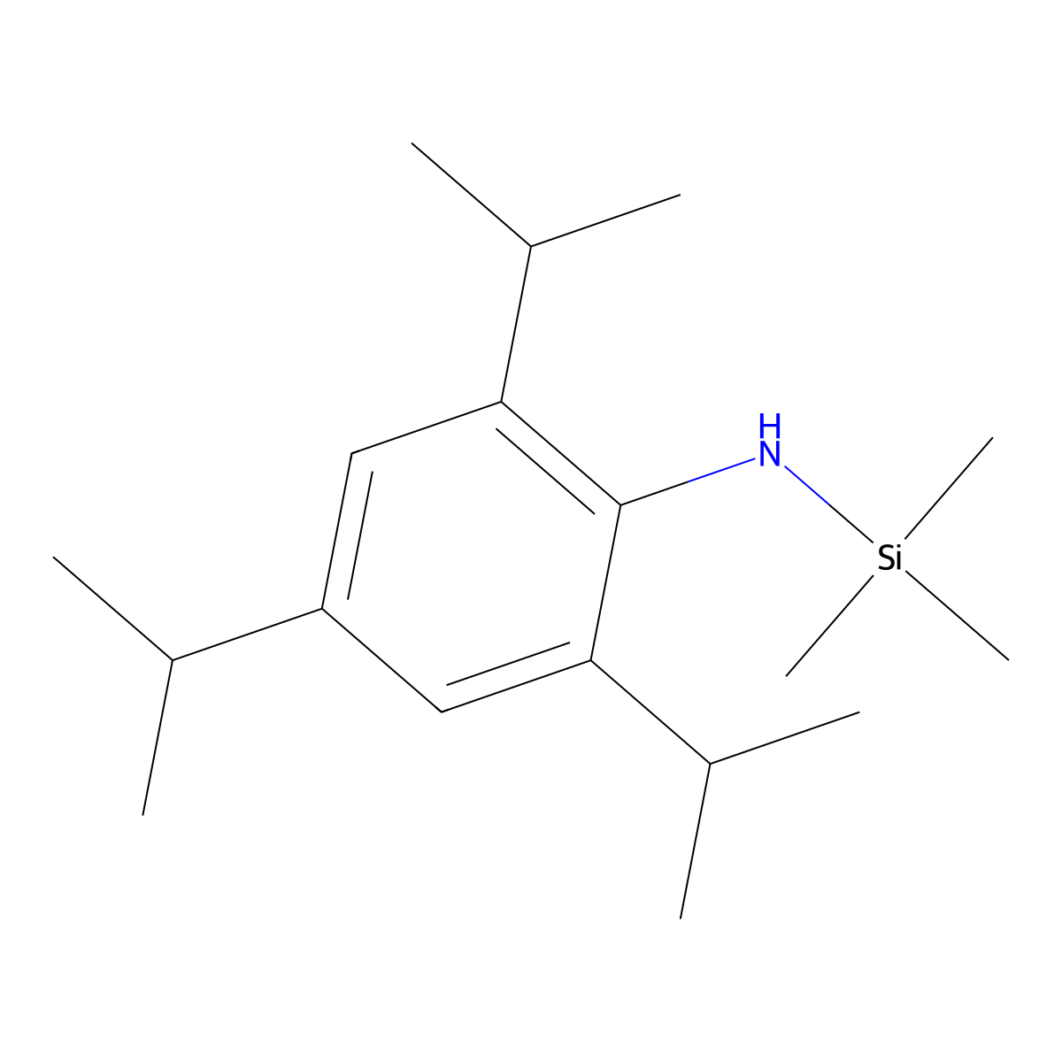 1,1,1-Trimethyl-N-[2,4,6-tri(propan-2-yl)phenyl]silanamine molecular structure, CAS 70848-22-5
