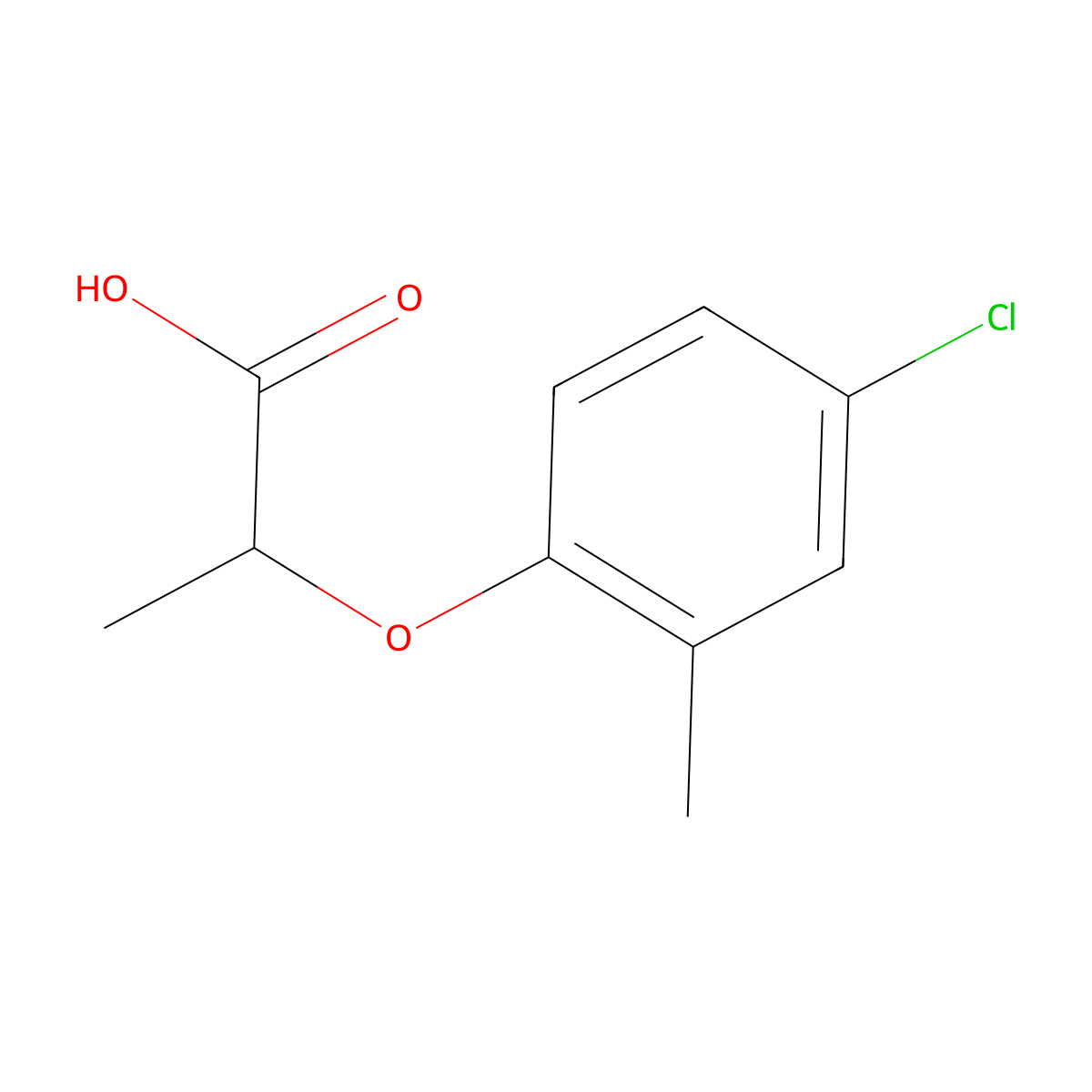 Mecoprop molecular structure, CAS 7085-19-0