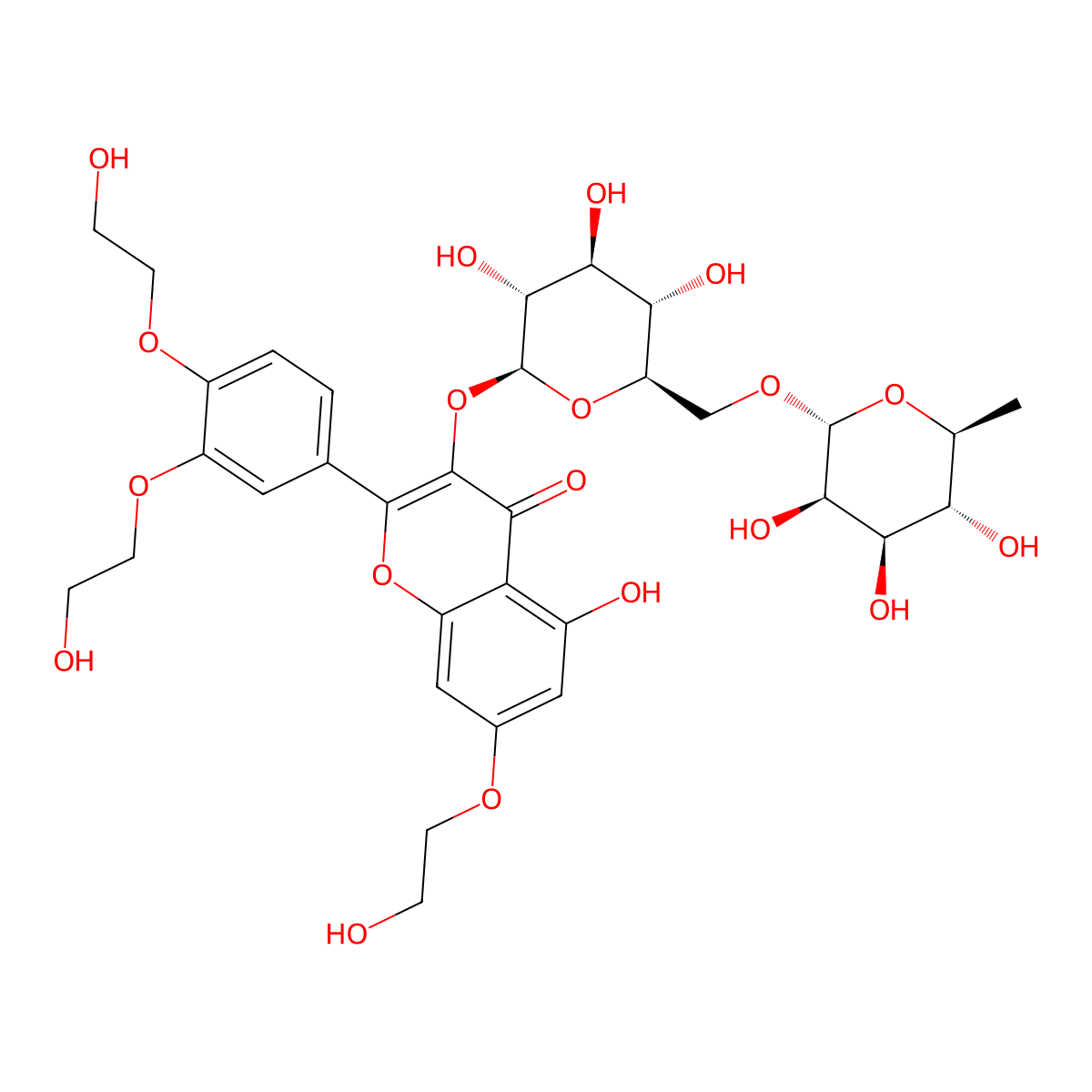 Troxerutin molecular structure, CAS 7085-55-4