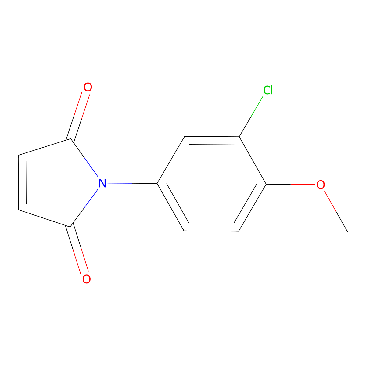 1-(3-chloro-4-methoxyphenyl)-2,5-dihydro-1H-pyrrole-2,5-dione molecular structure, CAS 70850-16-7