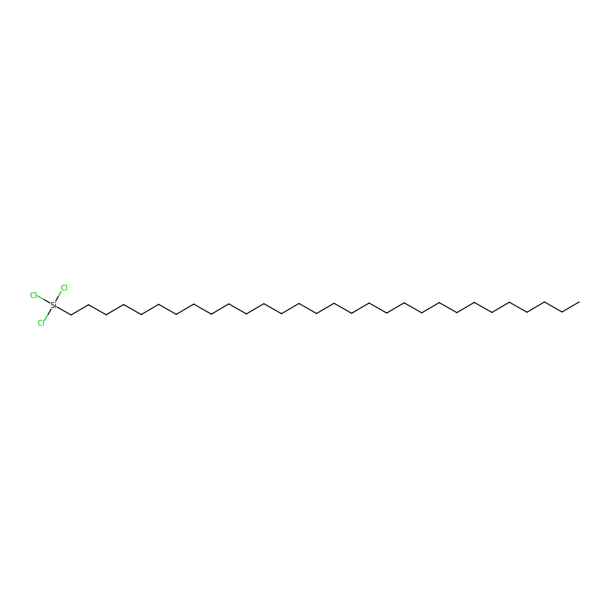 Silane, trichlorotriacontyl- molecular structure, CAS 70851-48-8