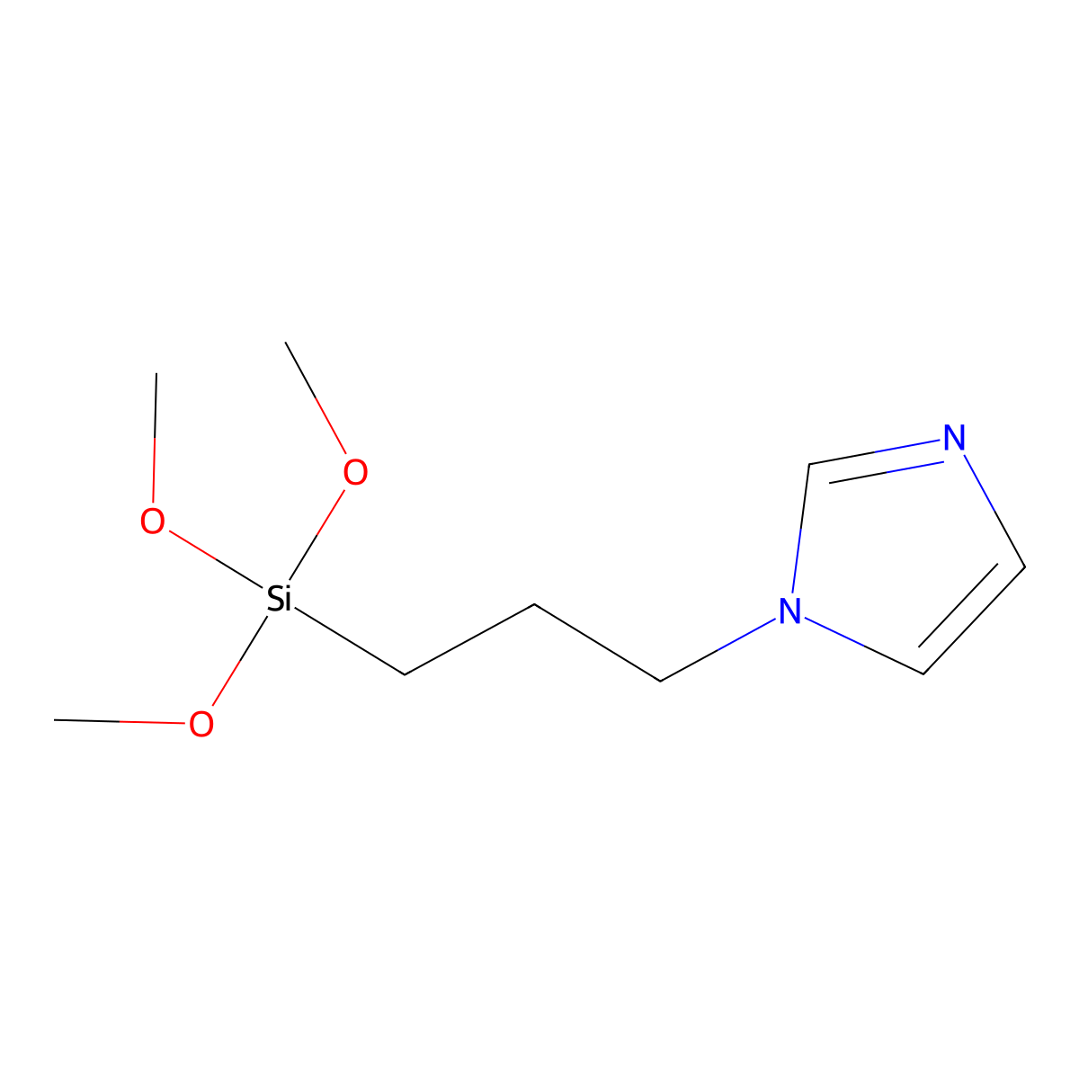 1H-Imidazole, 1-(3-(trimethoxysilyl)propyl)- molecular structure, CAS 70851-51-3