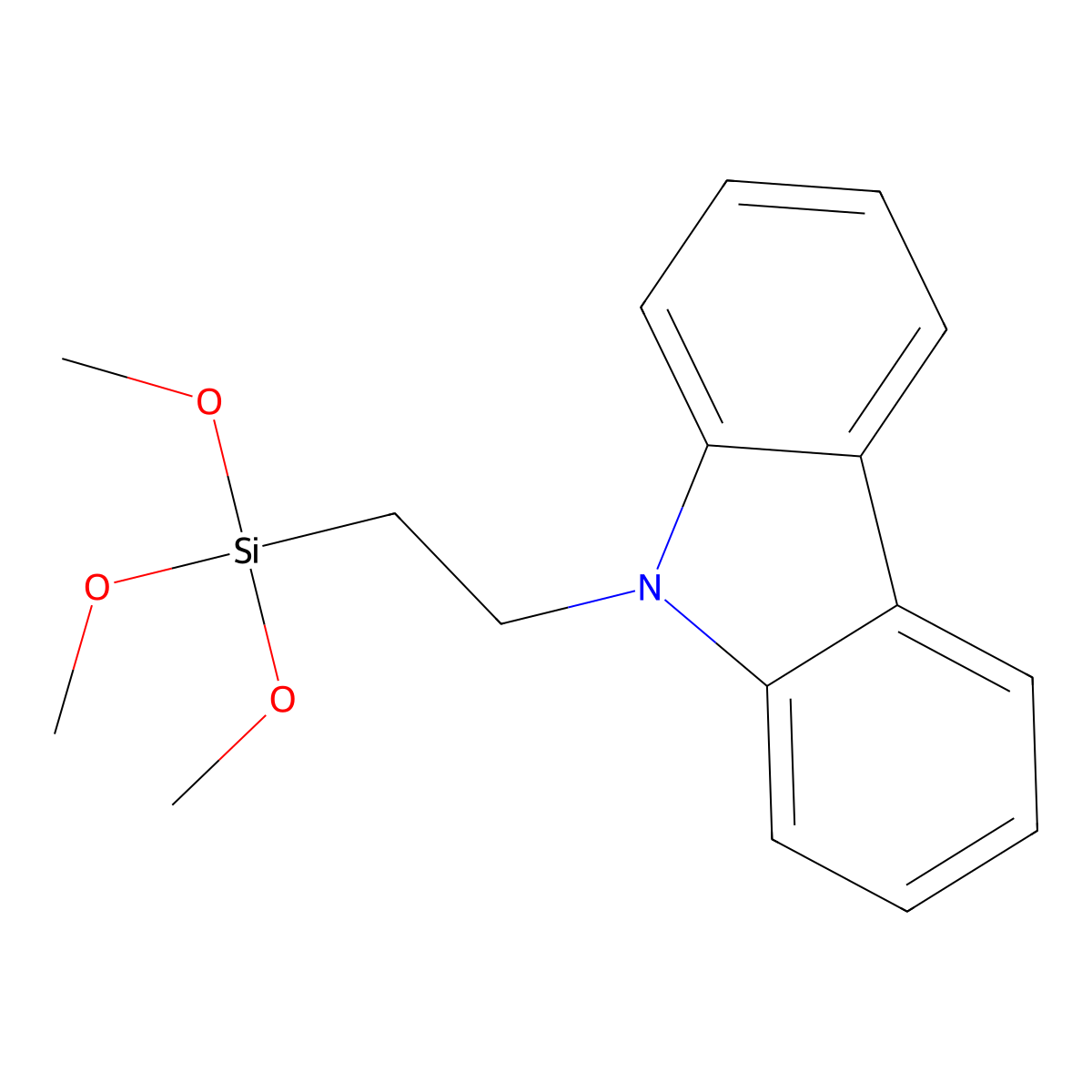 9-(2-(Trimethoxysilyl)ethyl)-9H-carbazole molecular structure, CAS 70851-54-6