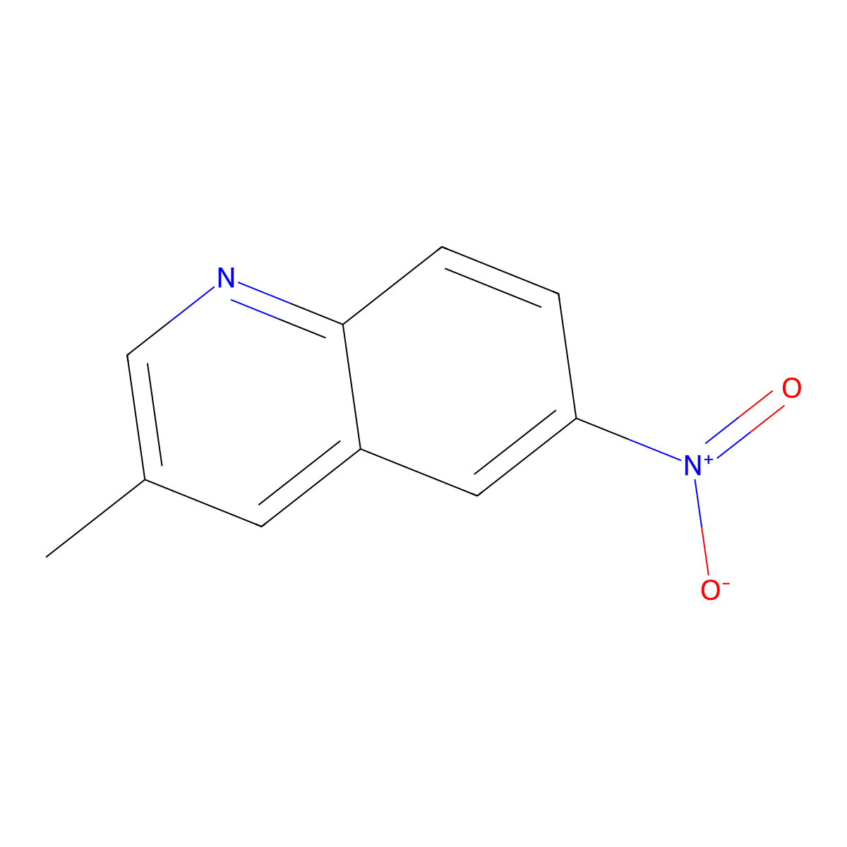 3-Methyl-6-nitroquinoline molecular structure, CAS 70858-08-1
