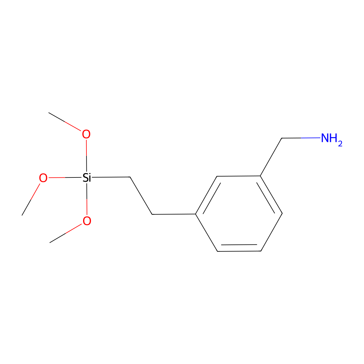 Benzenemethanamine, 3(or 4)-[2-(trimethoxysilyl)ethyl]- molecular structure, CAS 70865-19-9