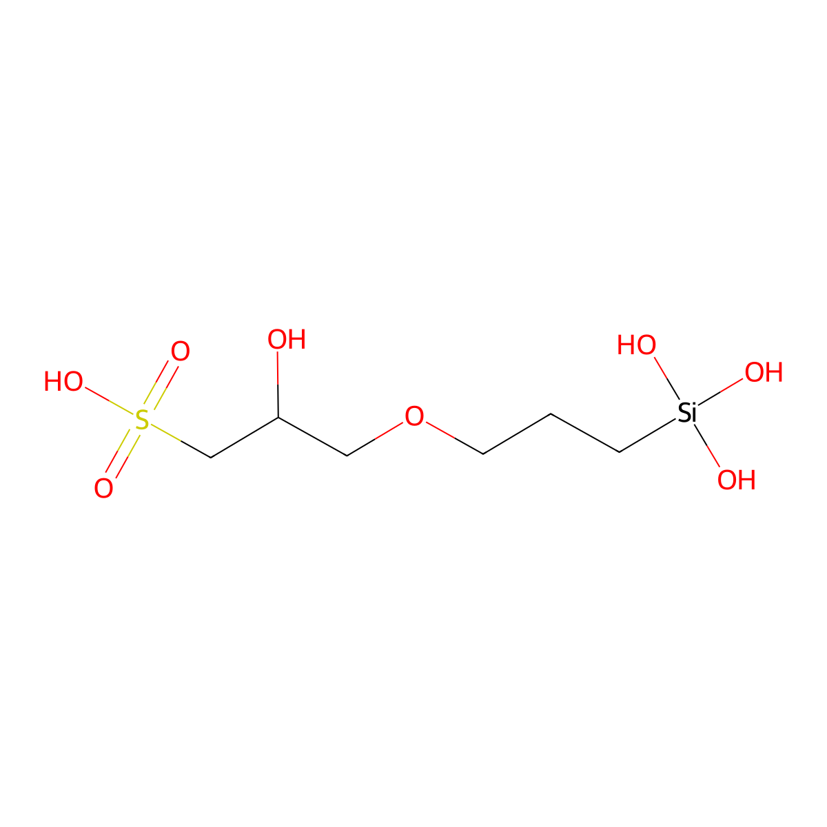 1-Propanesulfonic acid, 2-hydroxy-3-(3-(trihydroxysilyl)propoxy)- molecular structure, CAS 70869-38-4