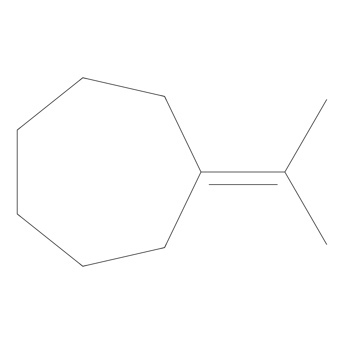 Cycloheptane, (1-methylethylidene)- molecular structure, CAS 7087-36-7