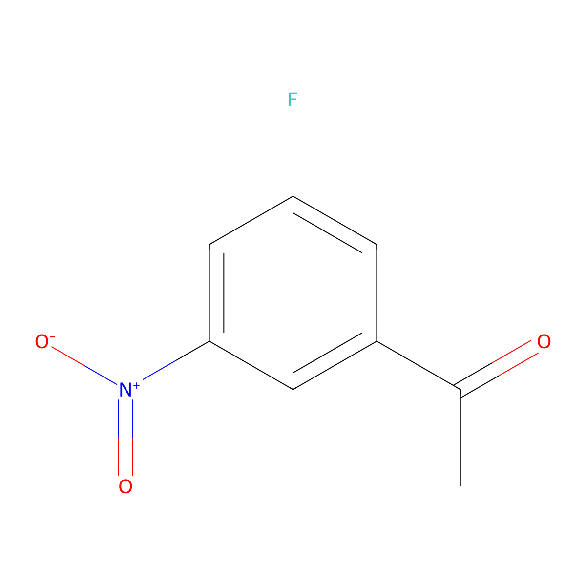 1-(3-Fluoro-5-nitrophenyl)ethanone molecular structure, CAS 7087-61-8