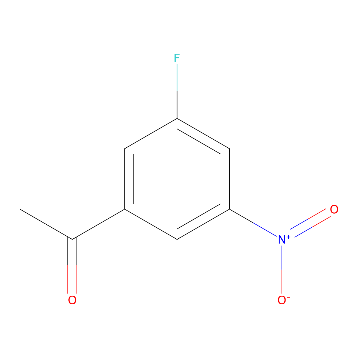 1-(3-Fluoro-5-nitrophenyl)ethanone molecular structure, CAS 7087-61-8