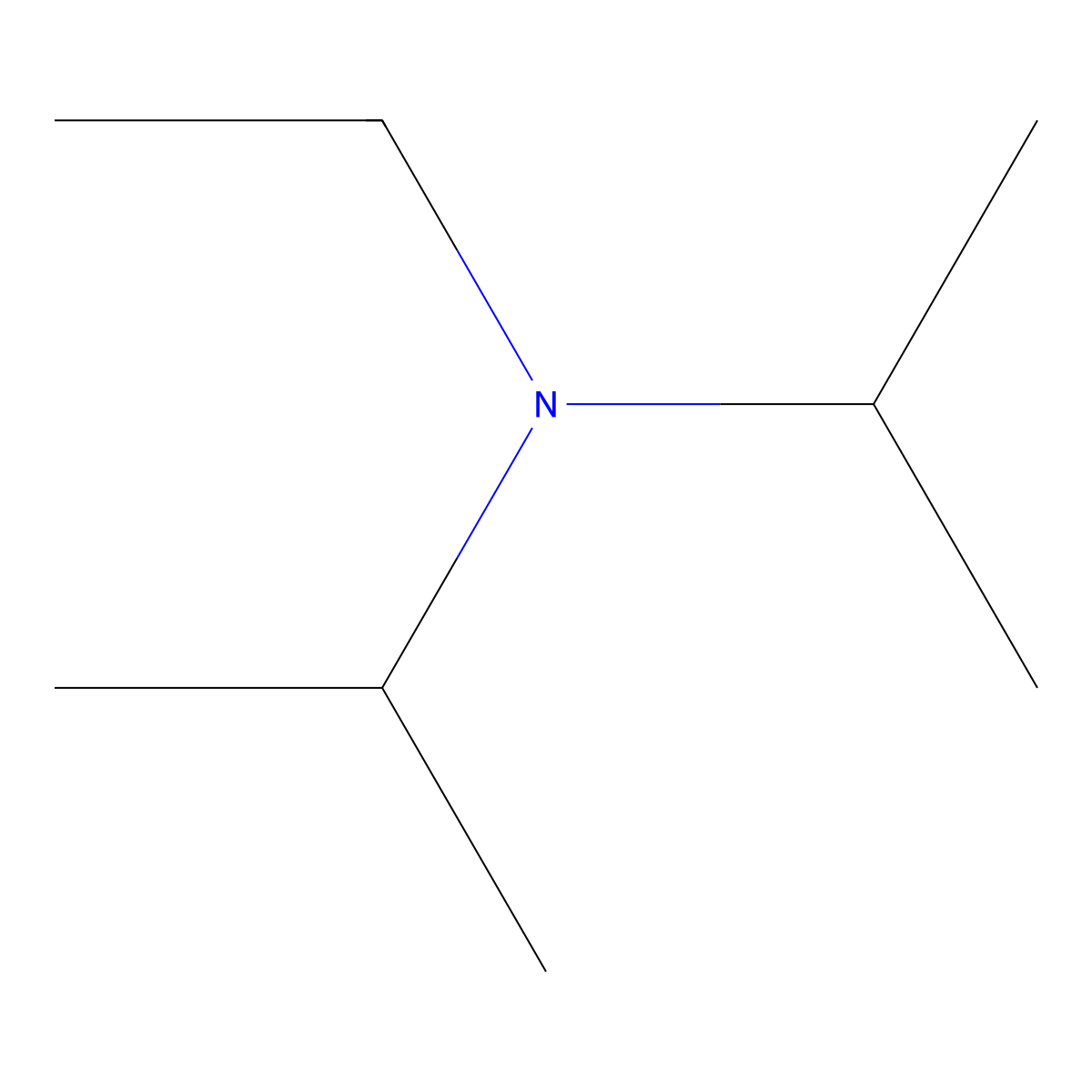 Diisopropylethylamine molecular structure, CAS 7087-68-5
