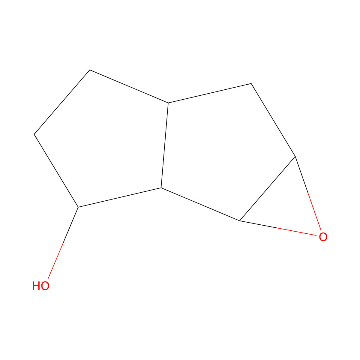 3-oxatricyclo[4.3.0.0,2,4]nonan-9-ol, Mixture of diastereomers molecular structure, CAS 70870-82-5