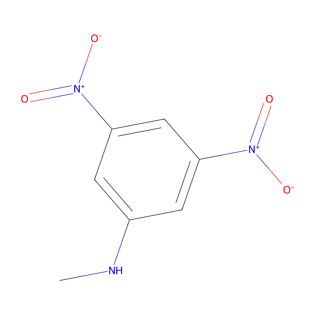 N-methyl-3,5-dinitroaniline molecular structure, CAS 70872-16-1