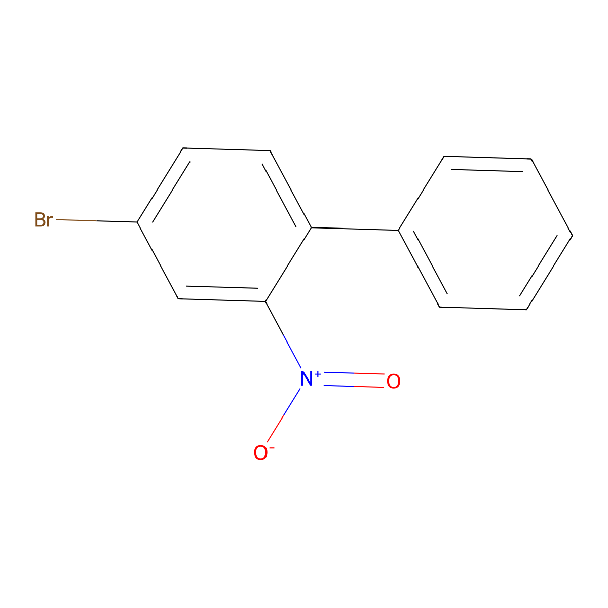 4-Bromo-2-nitrobiphenyl molecular structure, CAS 70873-41-5
