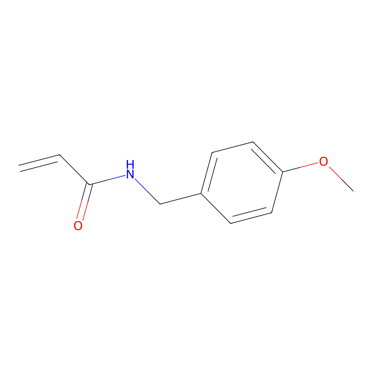 N-((4-methoxyphenyl)methyl)prop-2-enamide molecular structure, CAS 70875-53-5