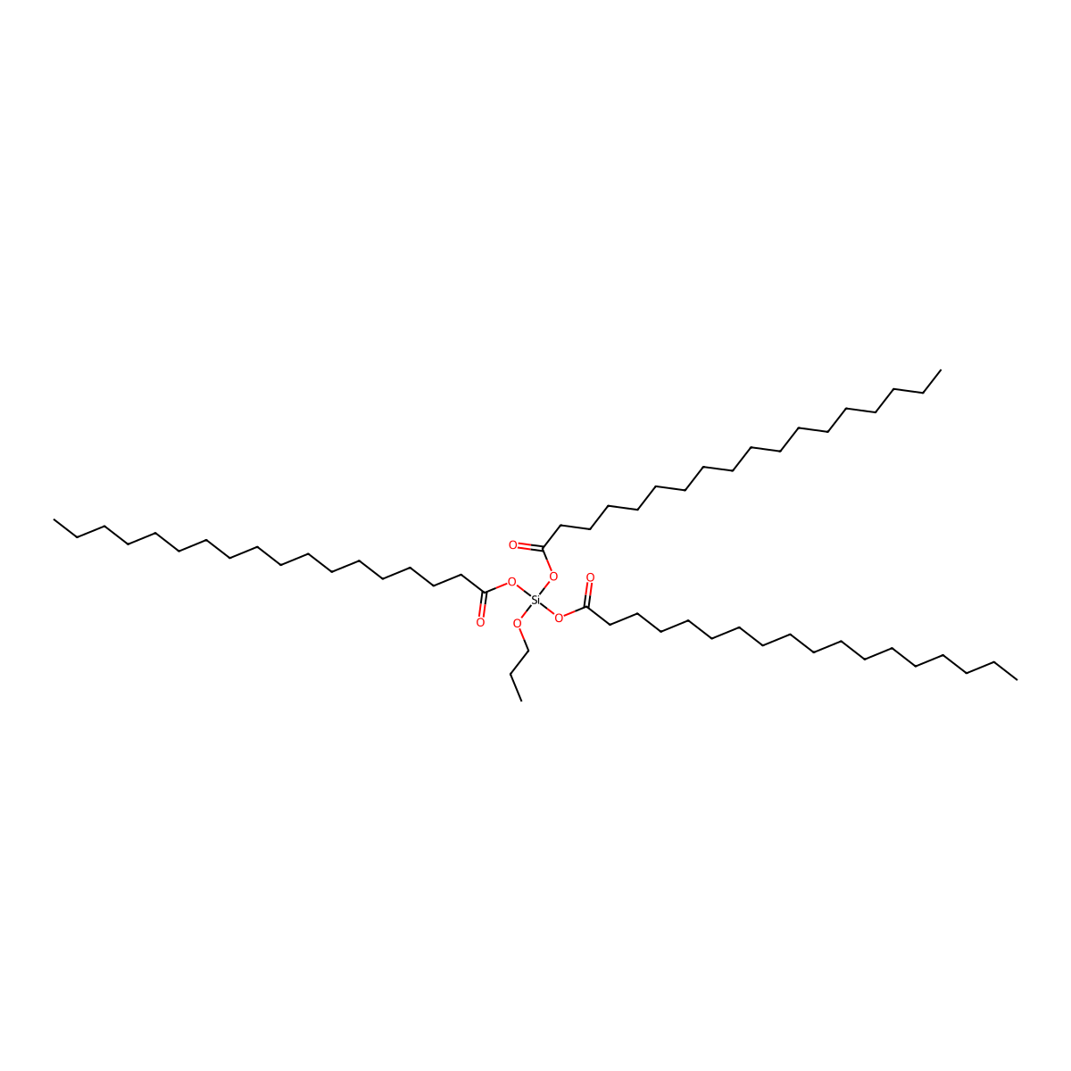 Octadecanoic acid, 1,1',1''-trianhydride with silicic acid (H4SiO4) monopropyl ester molecular structure, CAS 70880-06-7
