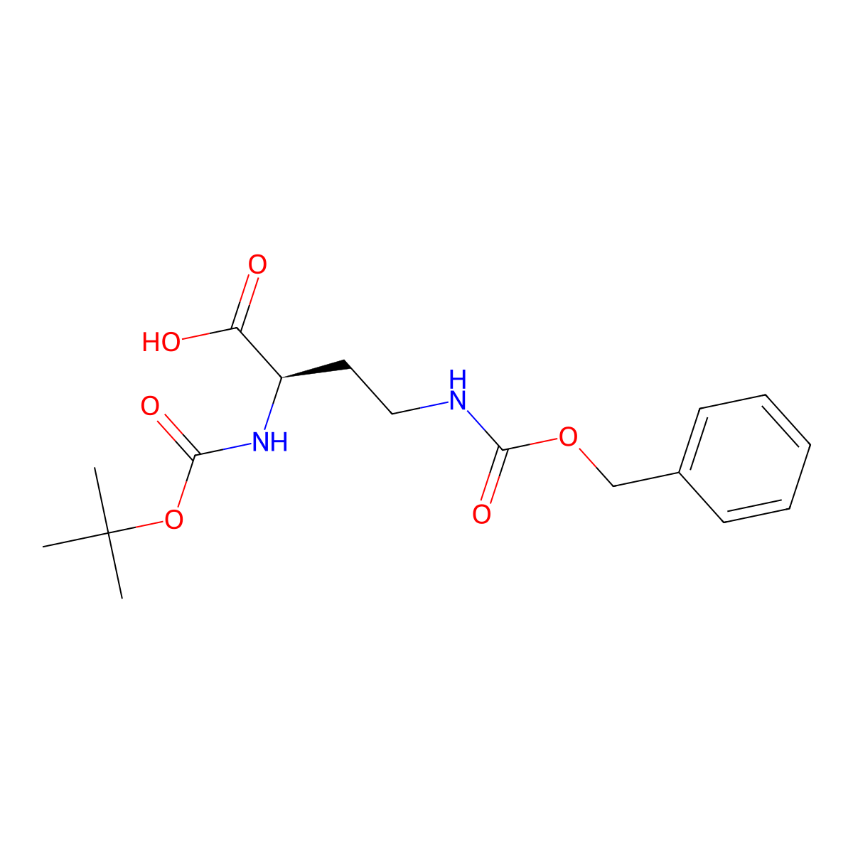 (R)-4-(((Benzyloxy)carbonyl)amino)-2-((tert-butoxycarbonyl)amino)butanoic acid molecular structure, CAS 70882-68-7