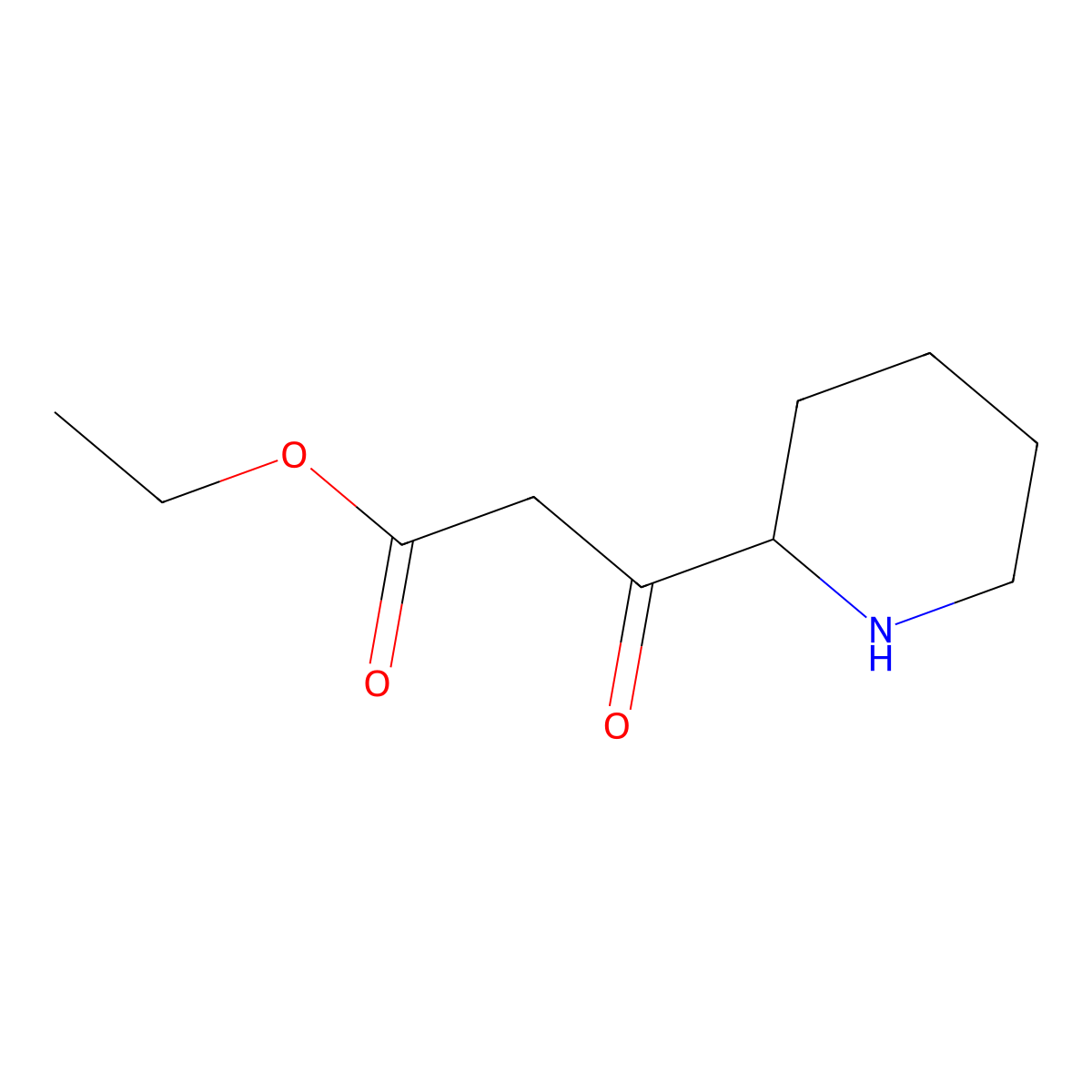 Ethyl pipecolylacetate molecular structure, CAS 70883-14-6
