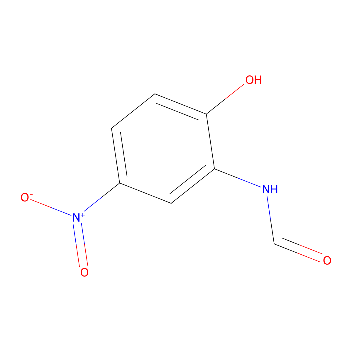 N-(2-Hydroxy-5-nitrophenyl)formamide molecular structure, CAS 70886-35-0