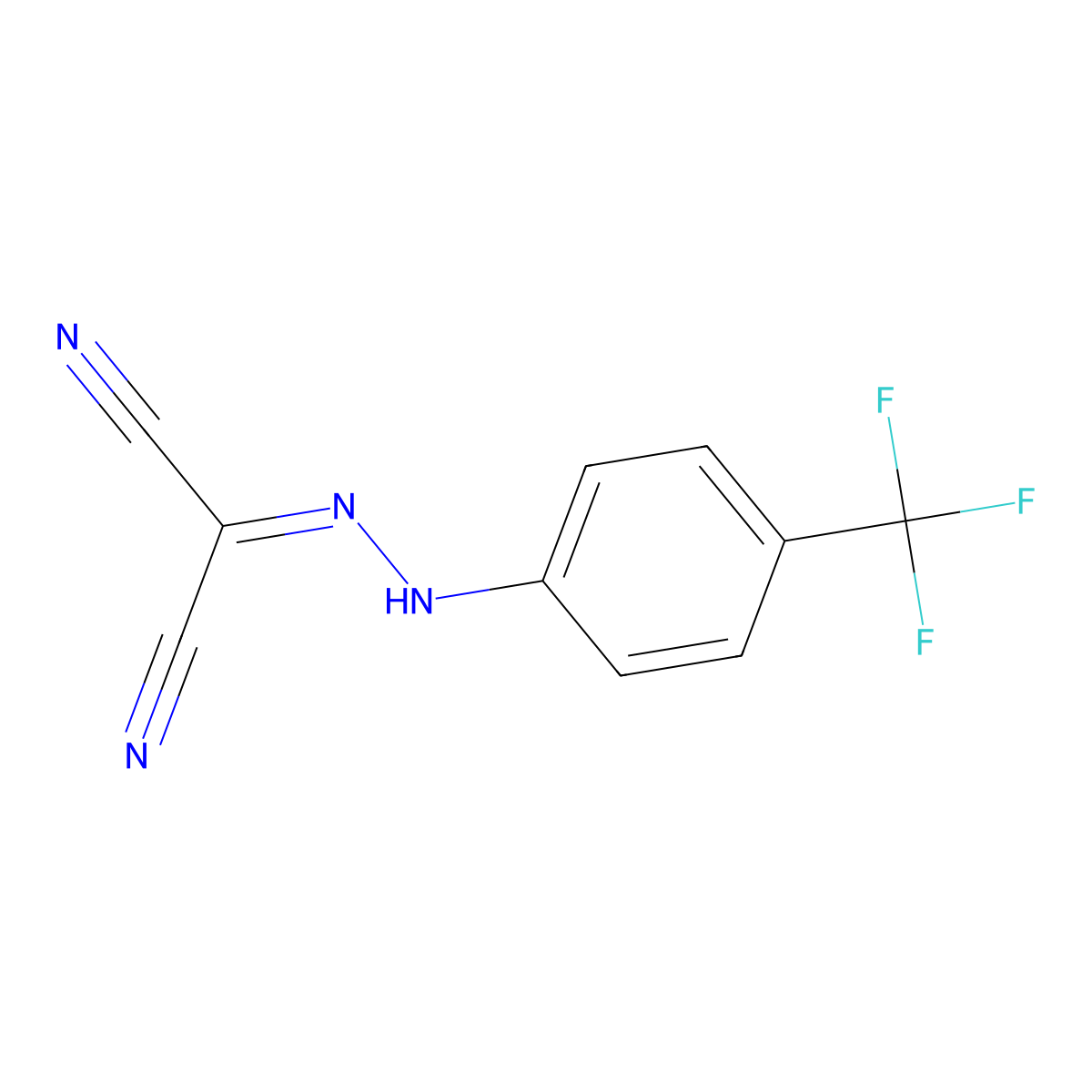 2-(2-[4-(Trifluoromethyl)phenyl]hydrazono)malononitrile molecular structure, CAS 7089-17-0
