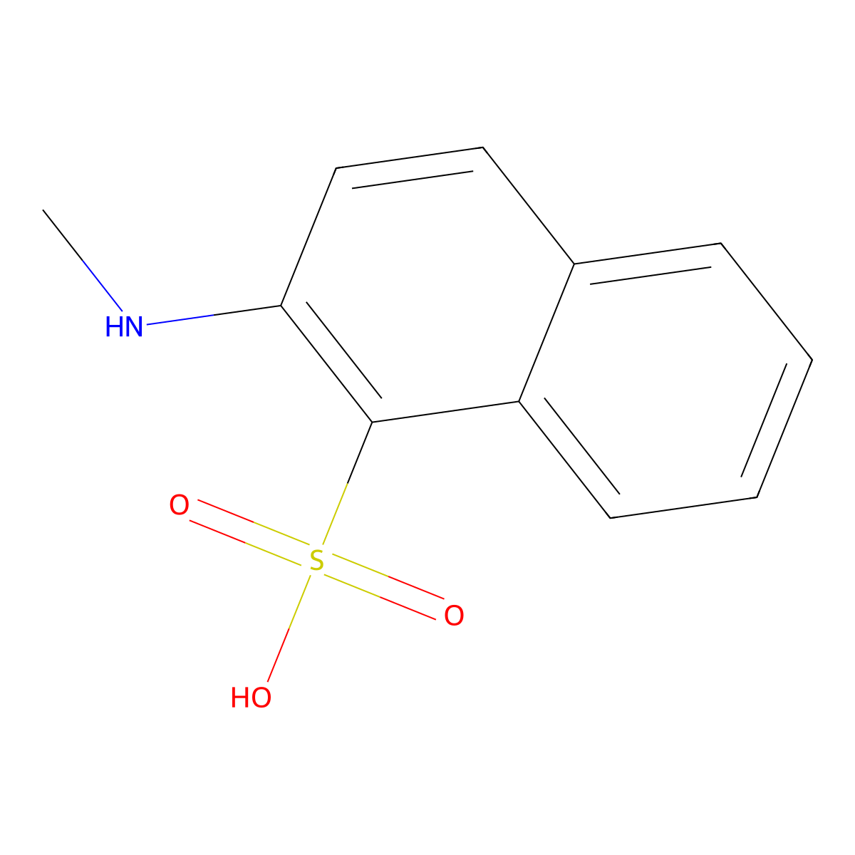 2-(Methylamino)naphthalenesulphonic acid molecular structure, CAS 7089-63-6