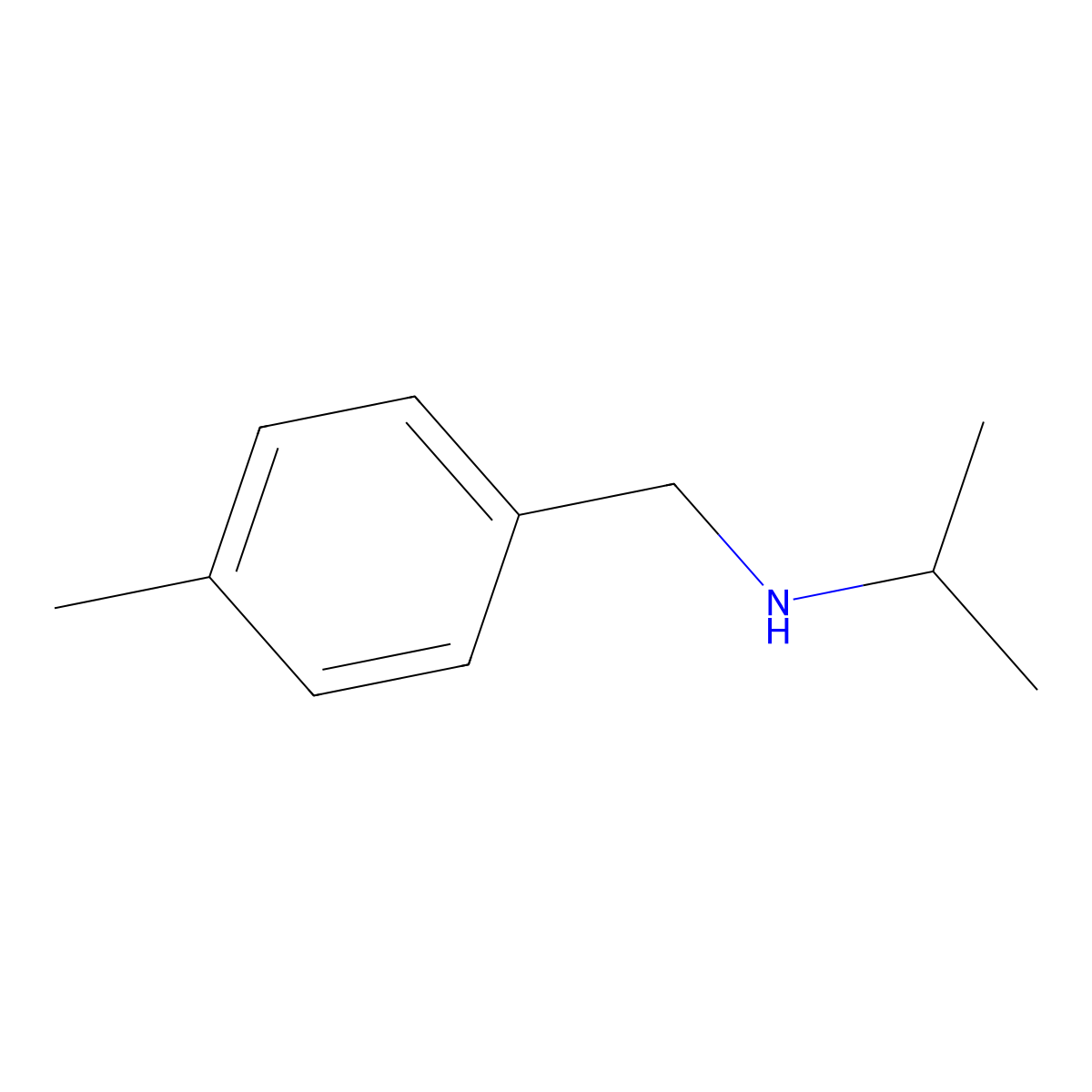 4-Methyl-N-(1-methylethyl)benzenemethanamine molecular structure, CAS 70894-75-6