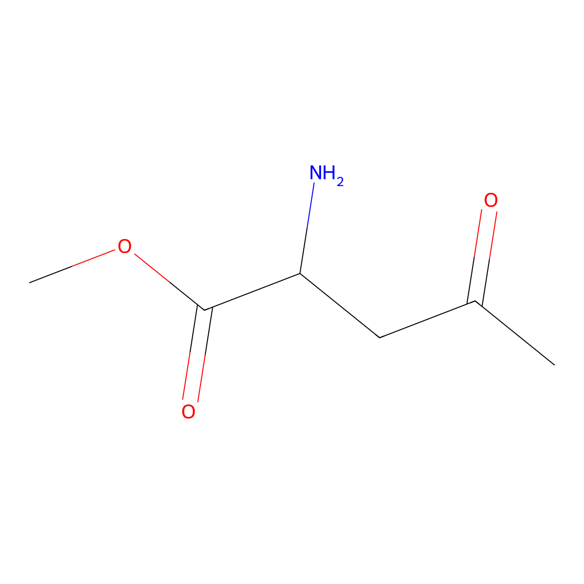 Methyl 2-amino-4-oxopentanoate molecular structure, CAS 708967-57-1