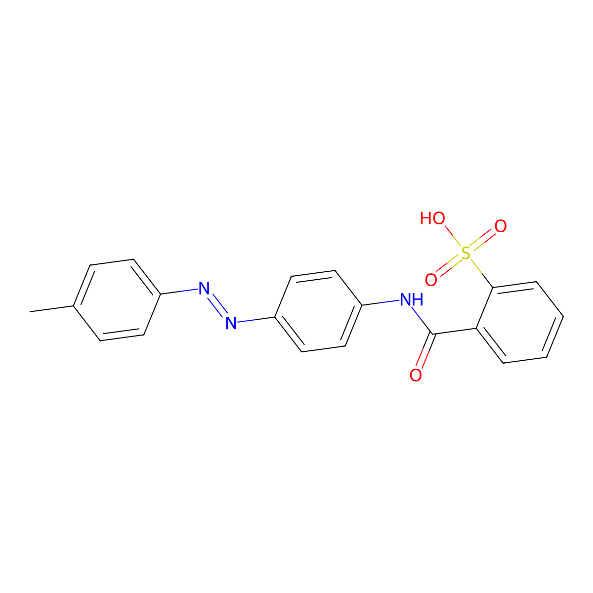 2-(N-{4-[(4-methylphenyl)diazenyl]phenyl}carbamoyl)benzenesulfonic acid molecular structure, CAS 708975-10-4