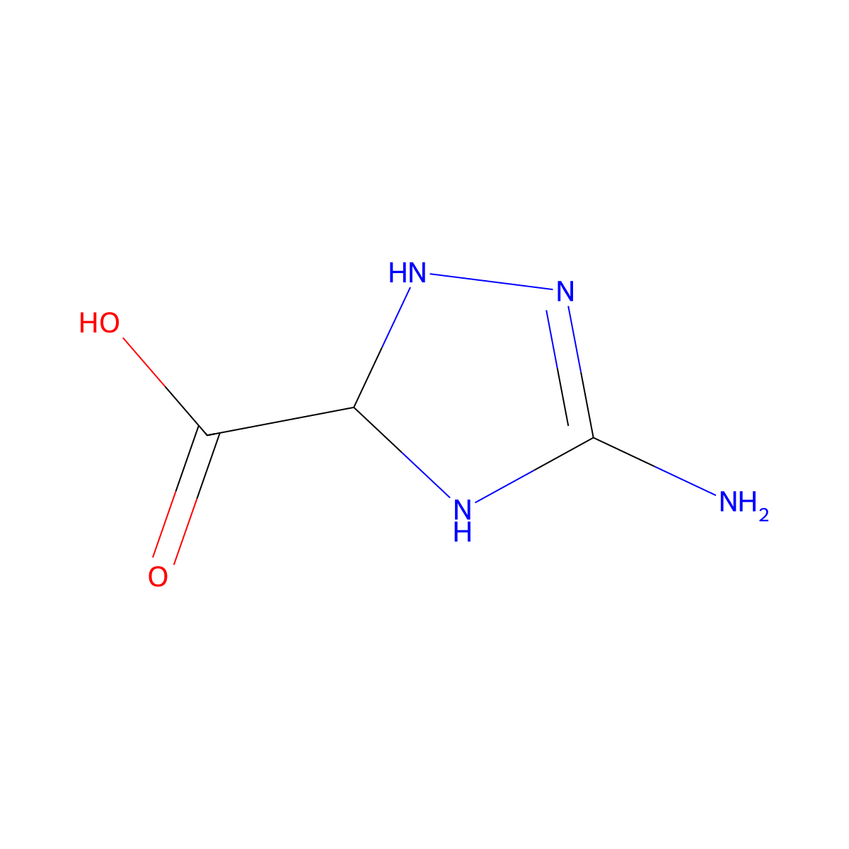 5-amino-2,3-dihydro-1H-1,2,4-triazole-3-carboxylic Acid molecular structure, CAS 708977-28-0
