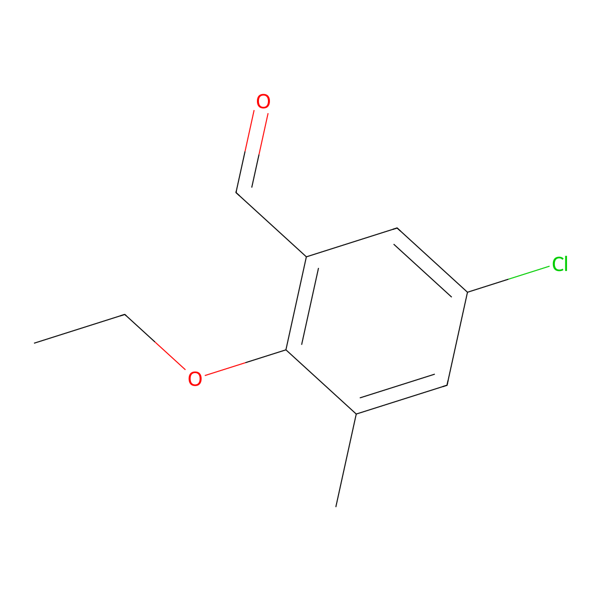 5-Chloro-2-ethoxy-3-methylbenzaldehyde molecular structure, CAS 708984-80-9