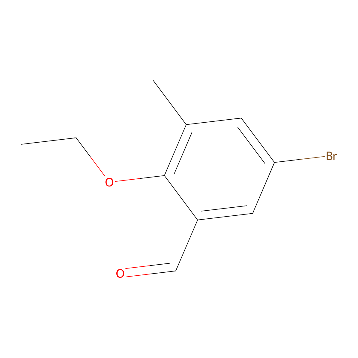 5-Bromo-2-ethoxy-3-methylbenzaldehyde molecular structure, CAS 708984-81-0