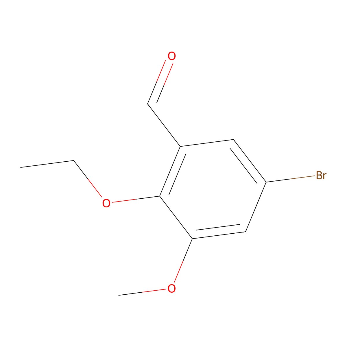 5-Bromo-2-ethoxy-3-methoxybenzaldehyde molecular structure, CAS 708986-35-0