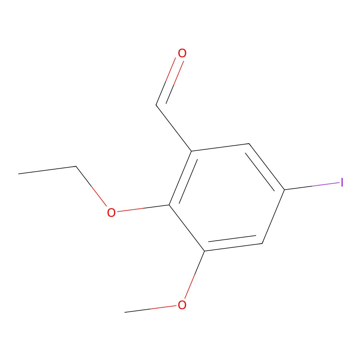 2-Ethoxy-5-iodo-3-methoxybenZaldehyde molecular structure, CAS 708986-45-2