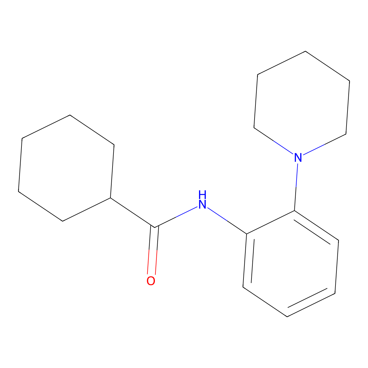 N-(2-piperidin-1-ylphenyl)cyclohexanecarboxamide molecular structure, CAS 708987-09-1