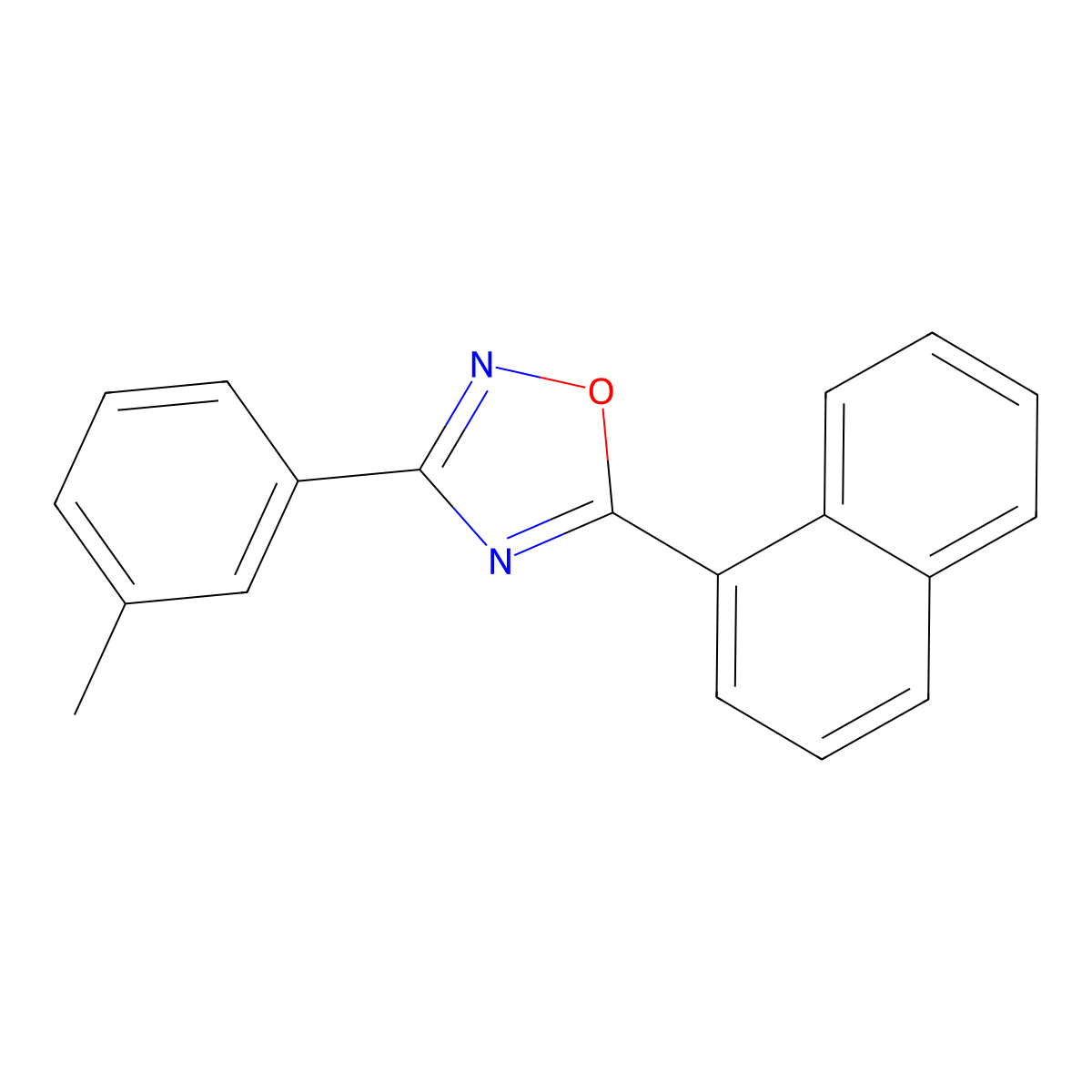 3-(3-Methylphenyl)-5-naphthalen-1-yl-1,2,4-oxadiazole molecular structure, CAS 708989-83-7