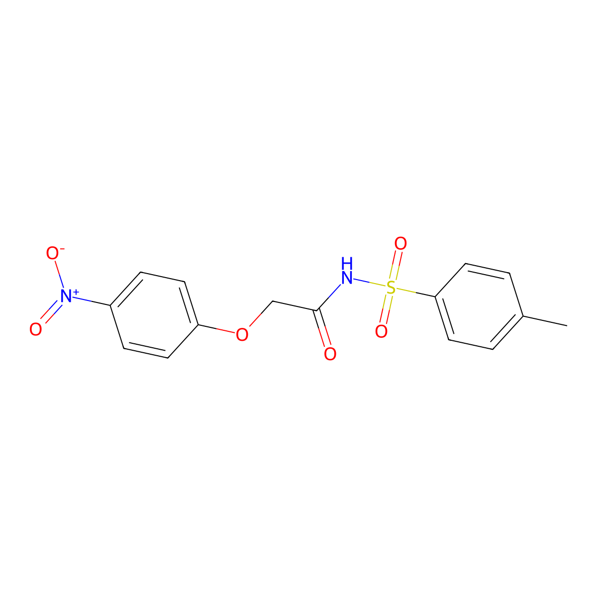 2-(4-nitrophenoxy)-N-tosylacetamide molecular structure, CAS 708989-96-2