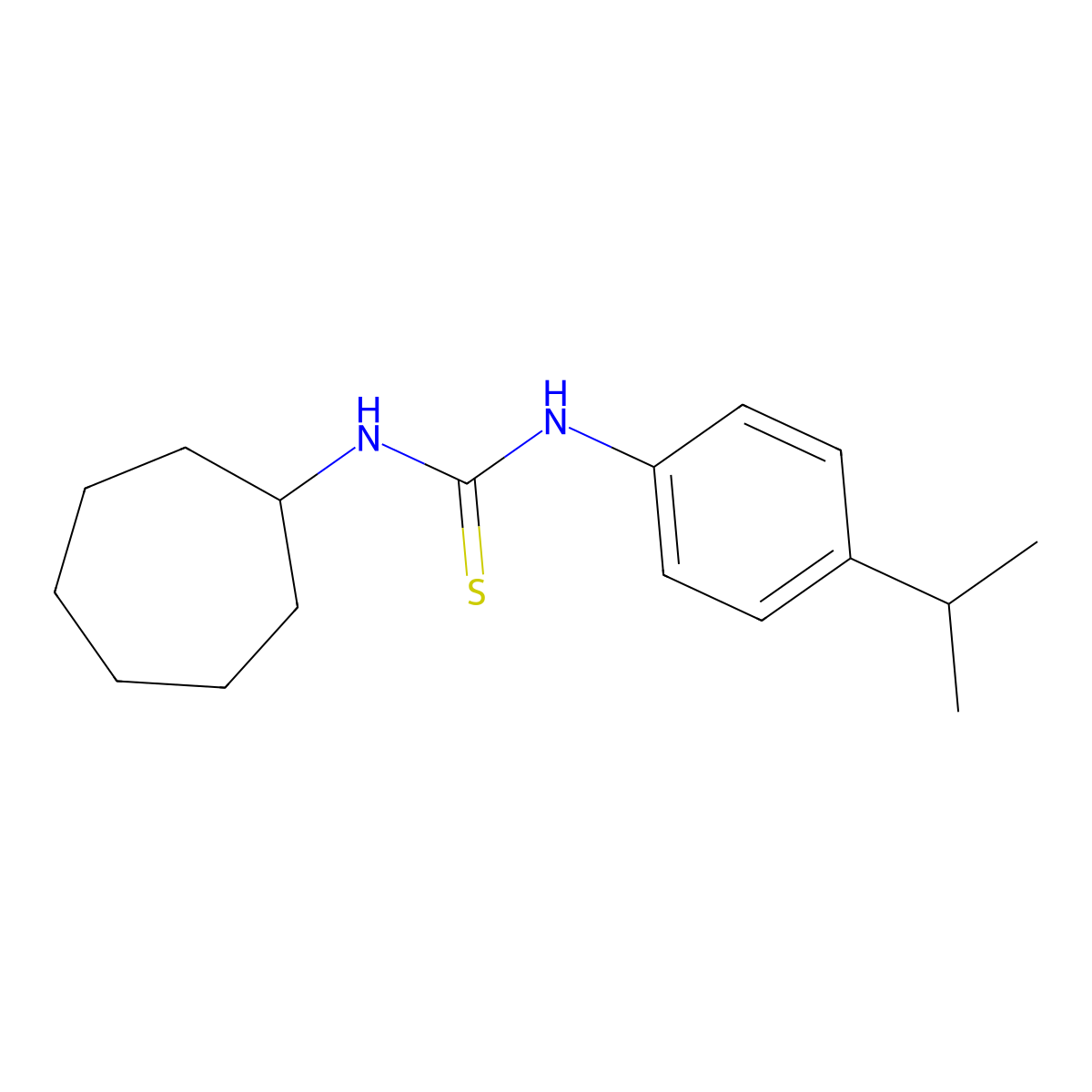 1-Cycloheptyl-3-(4-propan-2-ylphenyl)thiourea molecular structure, CAS 708990-10-7