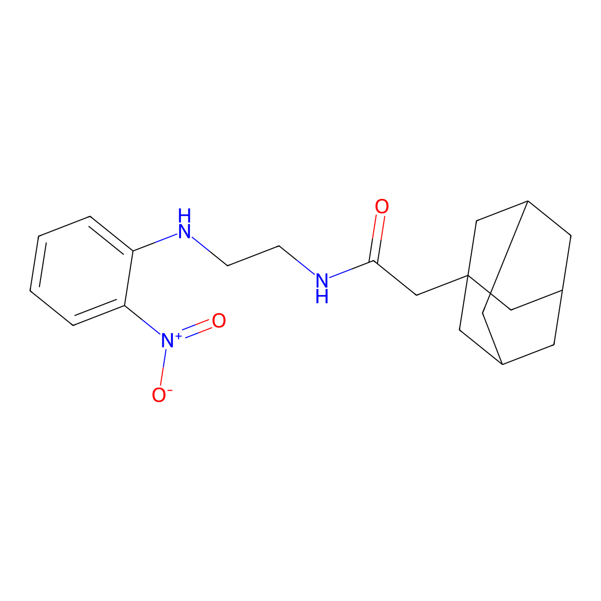 2-(1-adamantyl)-N-[2-(2-nitroanilino)ethyl]acetamide molecular structure, CAS 708990-86-7