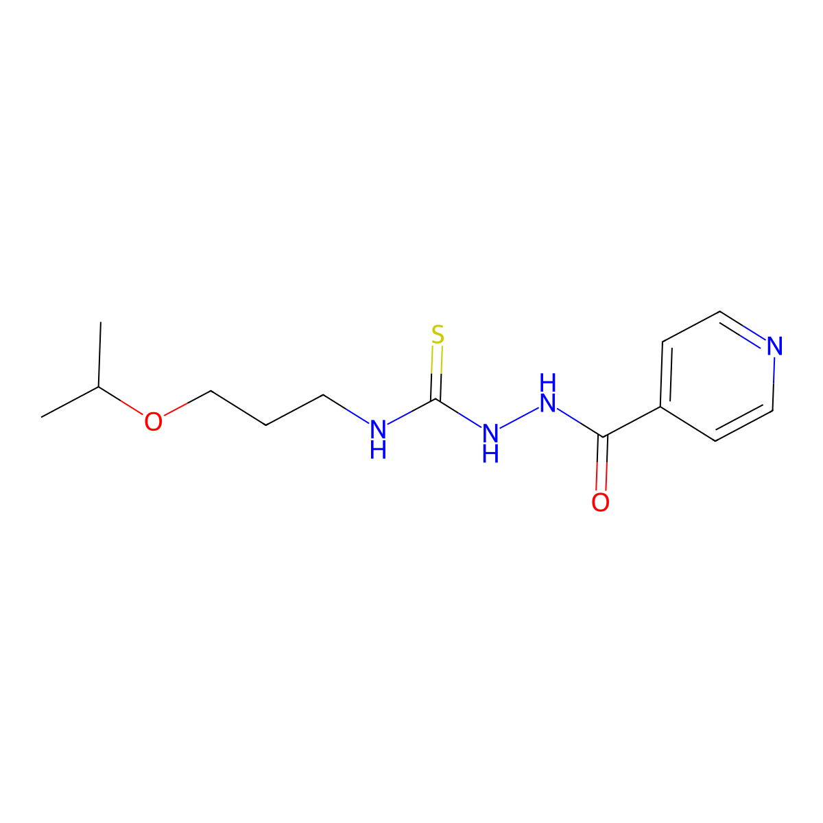 1-(3-Propan-2-yloxypropyl)-3-(pyridine-4-carbonylamino)thiourea molecular structure, CAS 708990-97-0