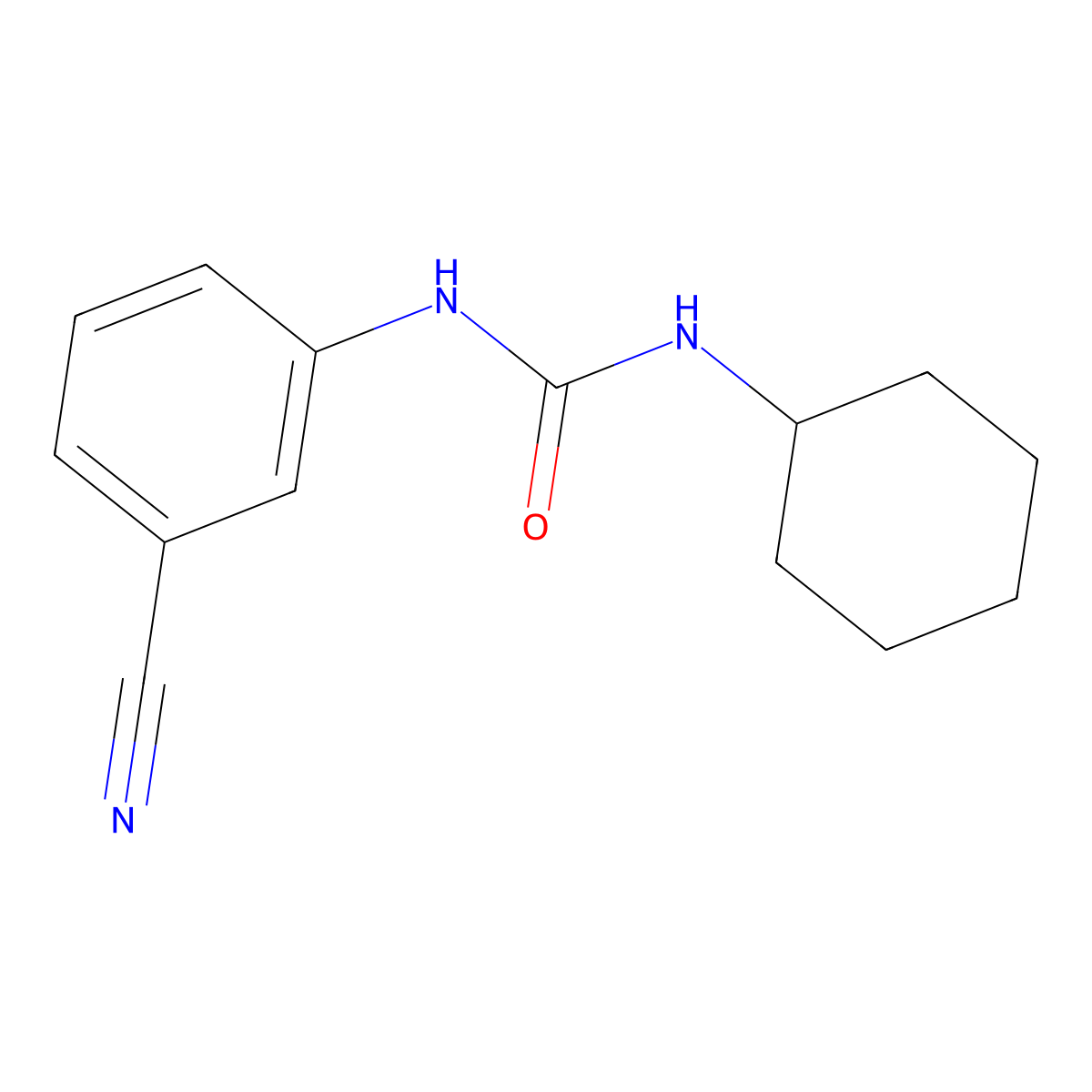 1-(3-Cyanophenyl)-3-cyclohexylurea molecular structure, CAS 708991-13-3