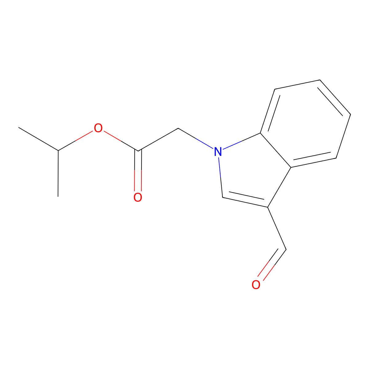 Isopropyl (3-formyl-1H-indol-1-YL)acetate molecular structure, CAS 708991-26-8
