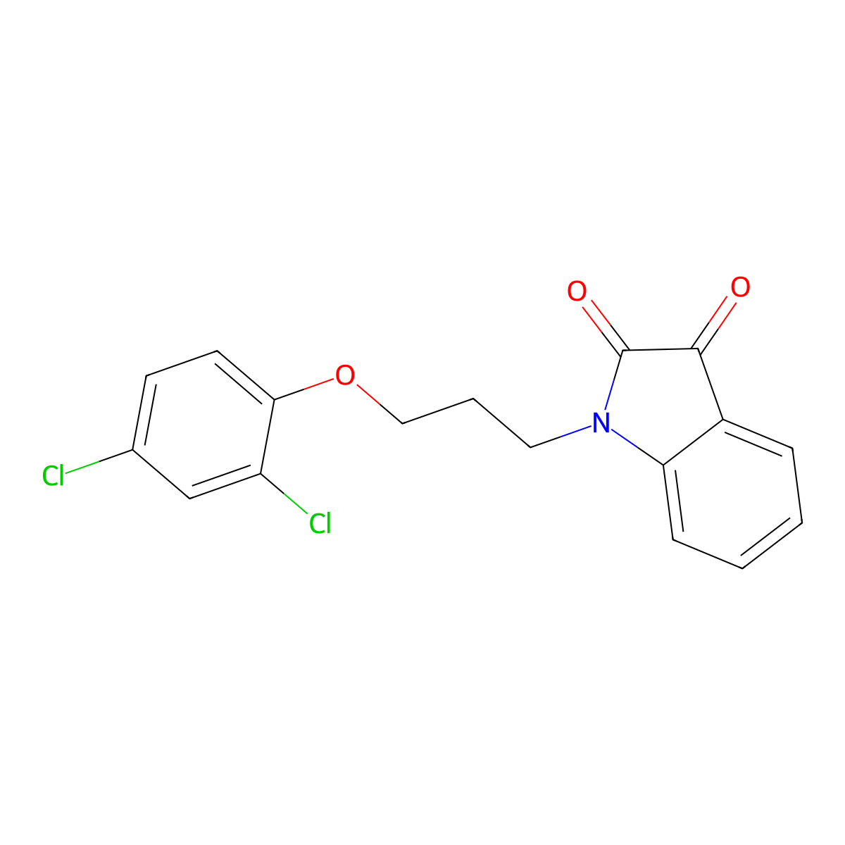 1-(3-(2,4-Dichlorophenoxy)propyl)indoline-2,3-dione molecular structure, CAS 708991-68-8