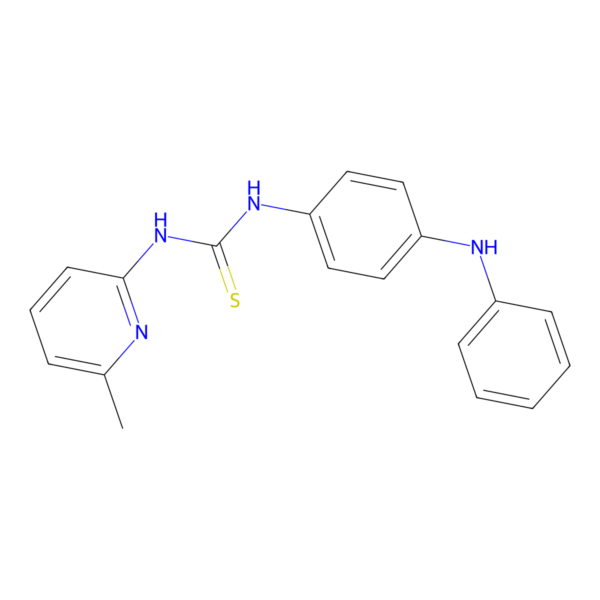 1-(6-Methylpyridin-2-yl)-3-[4-(phenylamino)phenyl]thiourea molecular structure, CAS 708991-75-7