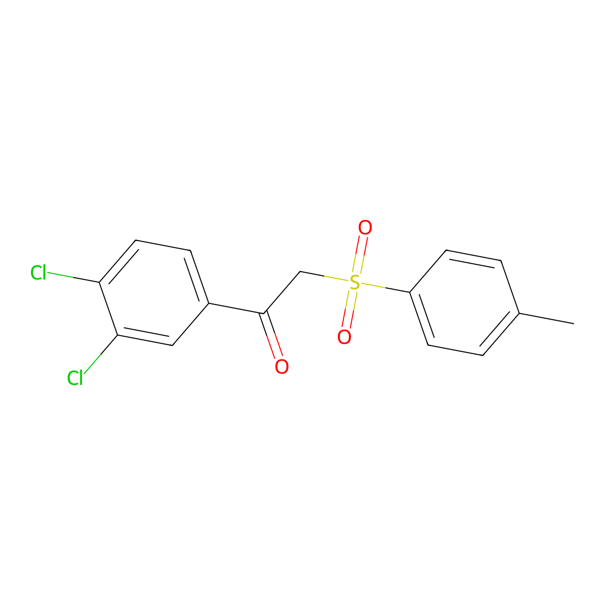 1-(3,4-Dichlorophenyl)-2-[(4-methylphenyl)sulfonyl]ethanone molecular structure, CAS 708992-37-4
