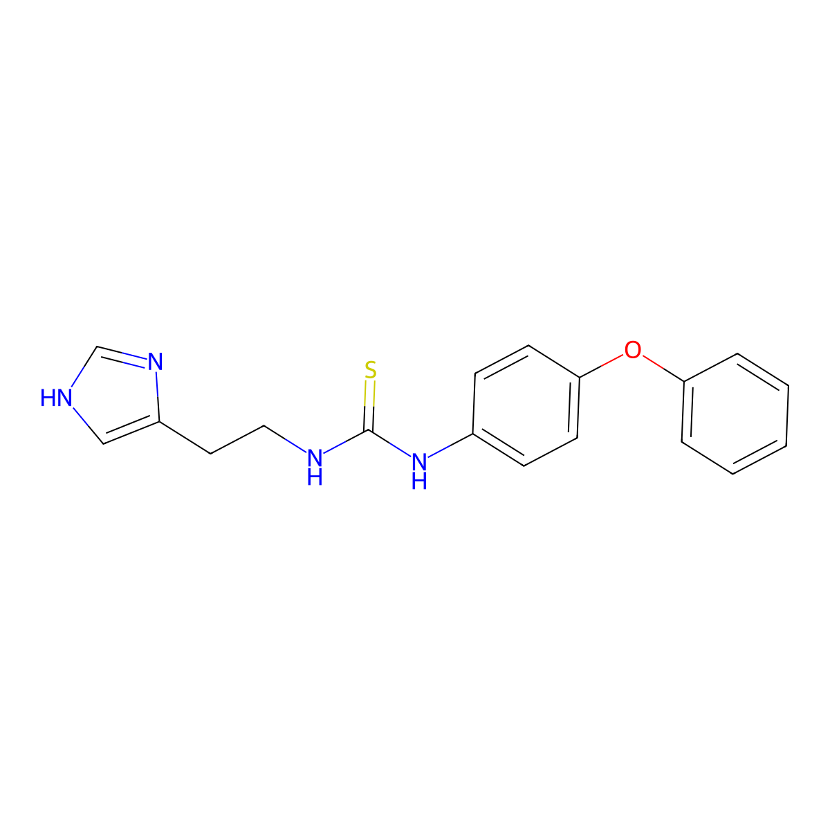 1-[2-(1H-imidazol-4-yl)ethyl]-3-(4-phenoxyphenyl)thiourea molecular structure, CAS 708992-45-4