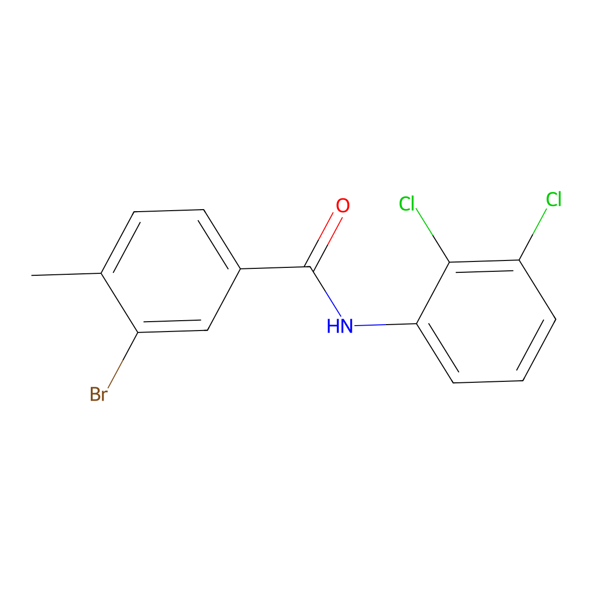 3-bromo-N-(2,3-dichlorophenyl)-4-methylbenzamide molecular structure, CAS 708992-51-2