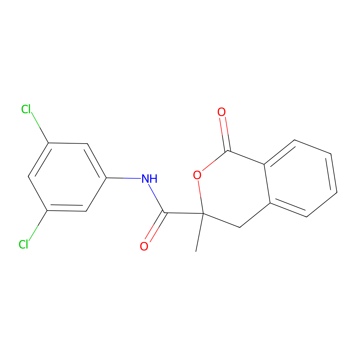 N-(3,5-dichlorophenyl)-3-methyl-1-oxo-3,4-dihydro-1H-isochromene-3-carboxamide molecular structure, CAS 708993-66-2