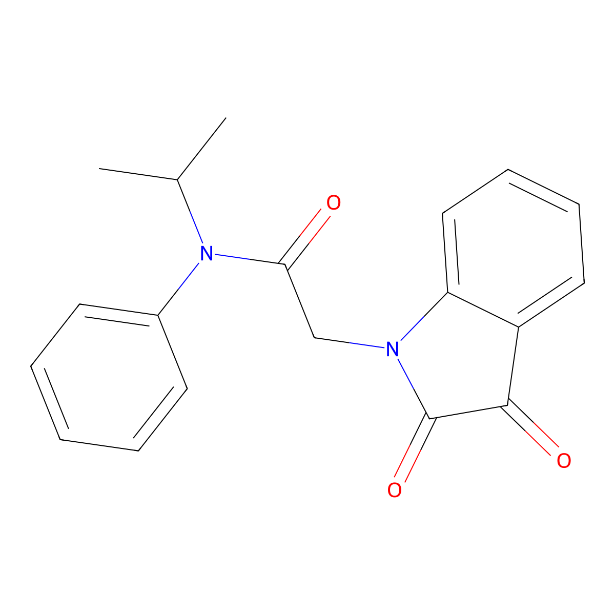 2-(2,3-dioxoindolin-1-yl)-N-isopropyl-N-phenylacetamide molecular structure, CAS 708993-74-2